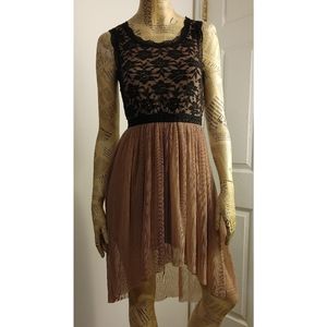 Boohoo lace high-low dress, size 2